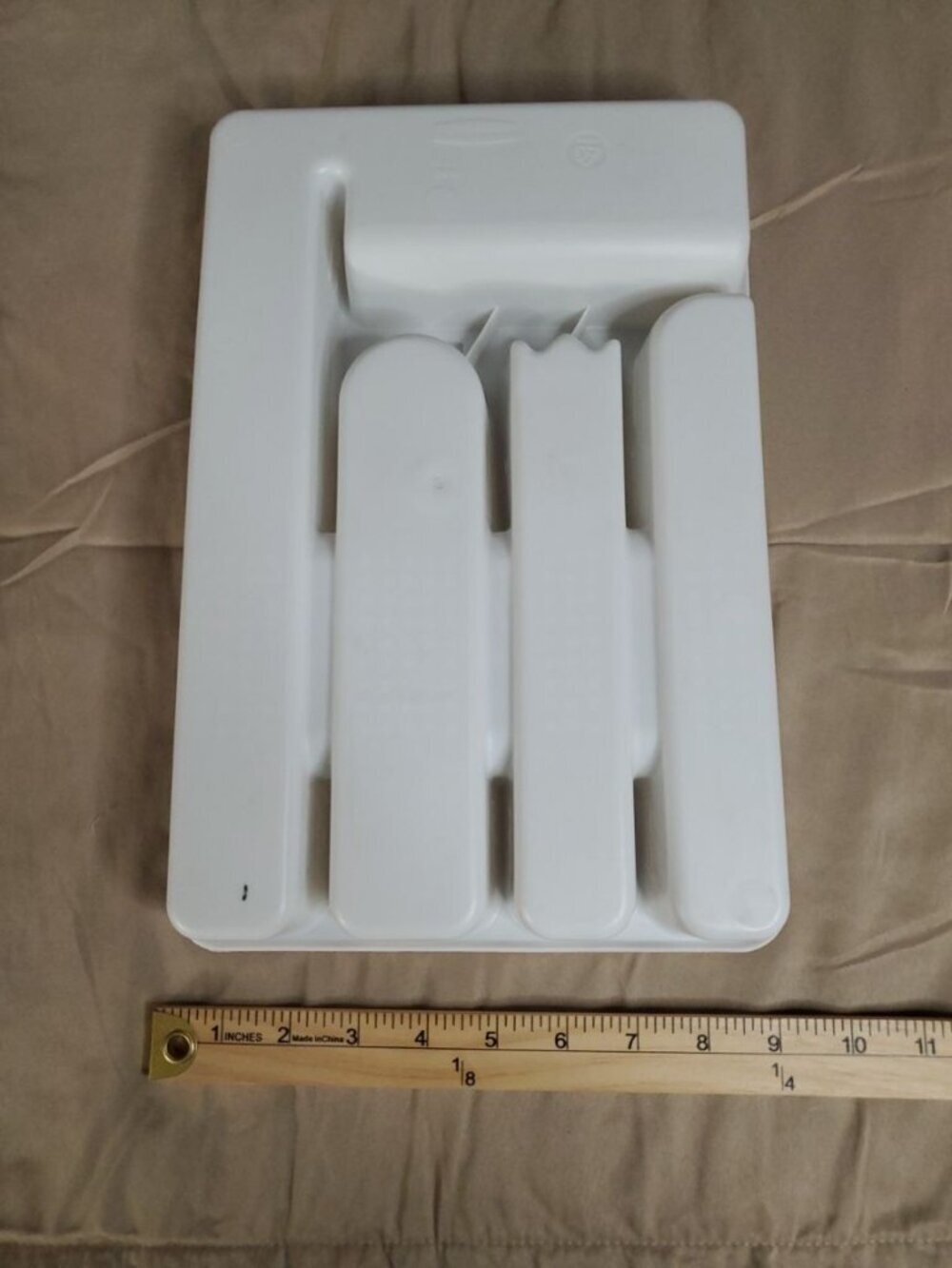 VTG Rubbermaid White Silverware Flatware Utensil Holder Tray #2919 - Picture 4 of 5